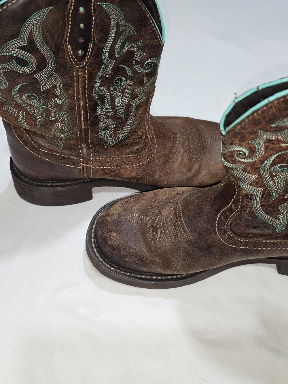 Justin Gypsy L2900 Women’s Brown Turquoise Leather Western Cowboy Boots - Picture 3 of 6